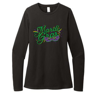 Mardi Gras Celebration Logo Womens CVC Long Sleeve Shirt