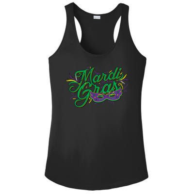 Mardi Gras Celebration Logo Ladies PosiCharge Competitor Racerback Tank