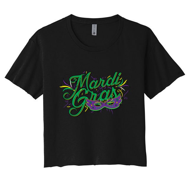 Mardi Gras Celebration Logo Crop Top