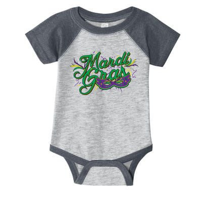 Mardi Gras Celebration Logo Infant Baby Jersey Bodysuit