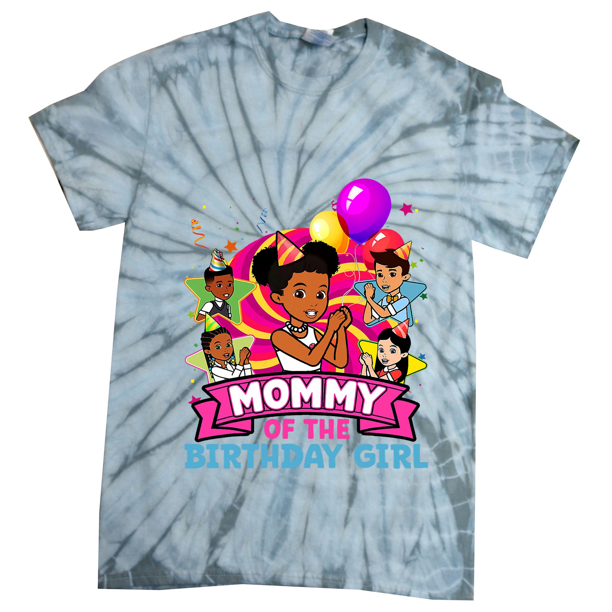 Mommy Gracies Corner Birthday Dolls Cute Party Tie-Dye T-Shirt