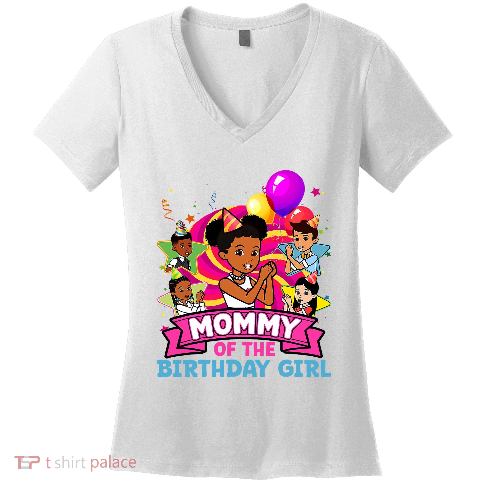 Mommy Gracies Corner Birthday Dolls Cute Party Women's V-Neck T-Shirt