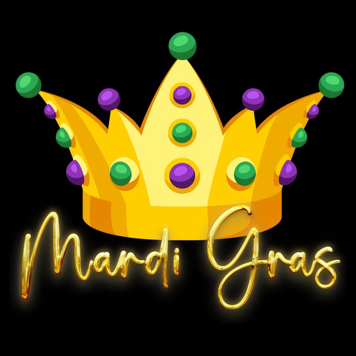 Mardi Gras Crown Celebration Drawstring Bag