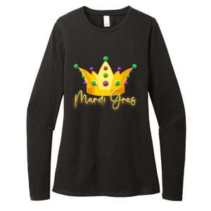 Mardi Gras Crown Celebration Womens CVC Long Sleeve Shirt