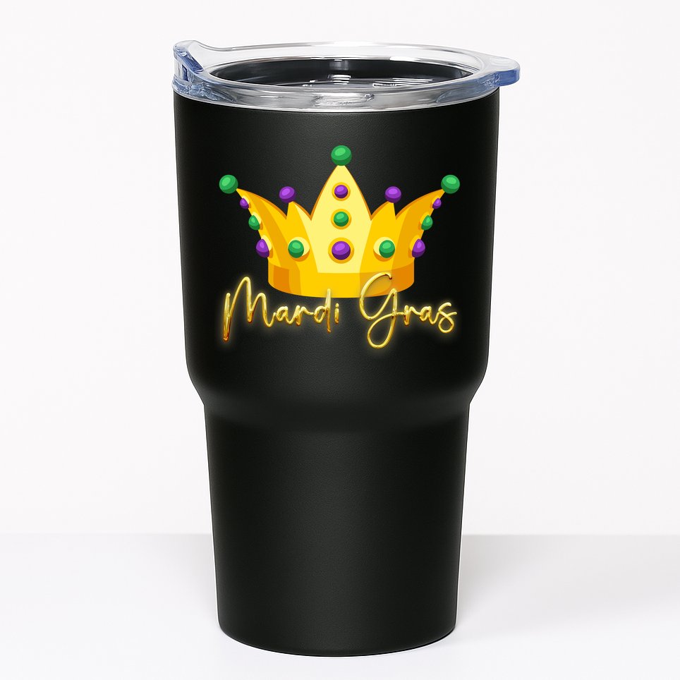 Mardi Gras Crown Celebration Tumbler