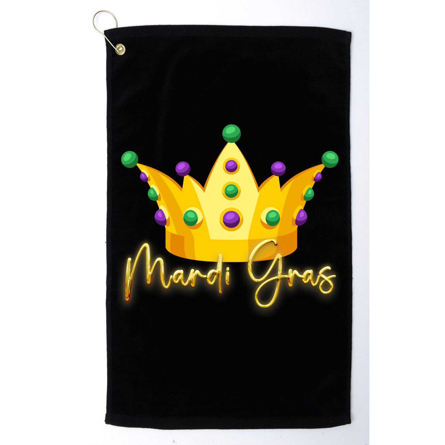 Mardi Gras Crown Celebration Golf Towel