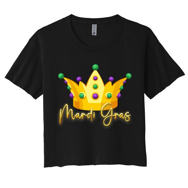 Mardi Gras Crown Celebration Crop Top