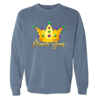 Mardi Gras Crown Celebration Garment-Dyed Sweatshirt