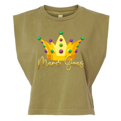 Mardi Gras Crown Celebration Garment-Dyed Women's Muscle Tee