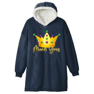 Mardi Gras Crown Celebration Hooded Wearable Blanket