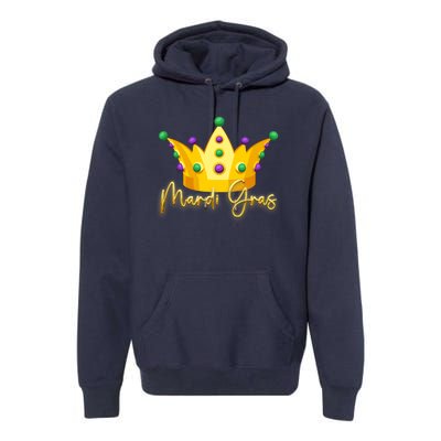 Mardi Gras Crown Celebration Premium Hoodie