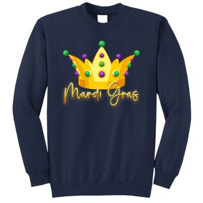 Mardi Gras Crown Celebration Tall Sweatshirt