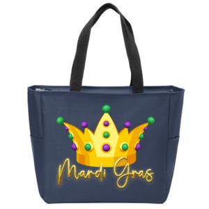 Mardi Gras Crown Celebration Zip Tote Bag