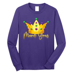 Mardi Gras Crown Celebration Long Sleeve Shirt