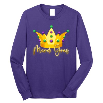 Mardi Gras Crown Celebration Long Sleeve Shirt