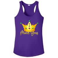 Mardi Gras Crown Celebration Ladies PosiCharge Competitor Racerback Tank