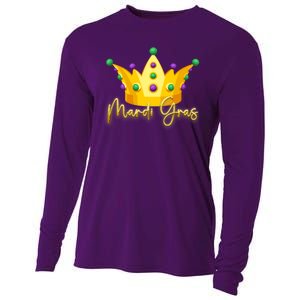 Mardi Gras Crown Celebration Cooling Performance Long Sleeve Crew