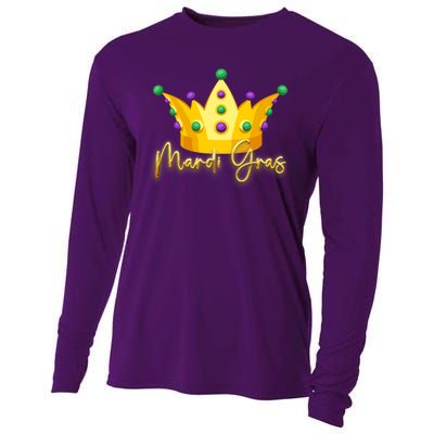 Mardi Gras Crown Celebration Cooling Performance Long Sleeve Crew