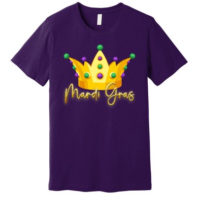 Mardi Gras Crown Celebration Premium T-Shirt