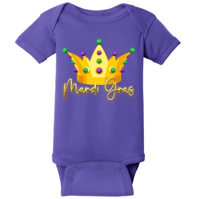 Mardi Gras Crown Celebration Baby Bodysuit
