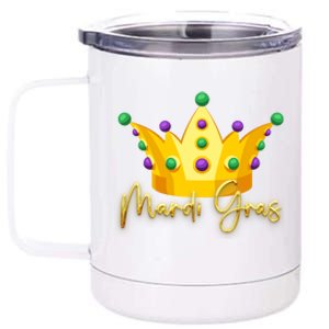 Mardi Gras Crown Celebration 12 oz Stainless Steel Tumbler Cup