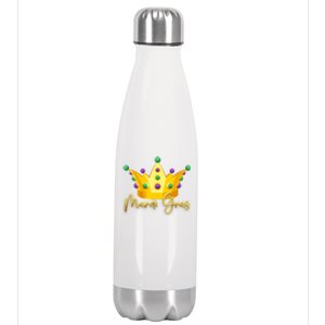 Mardi Gras Crown Celebration Stainless Steel Insulated Water Bottle