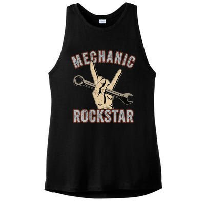 Mechanic Garage Car Enthusiast Man Cave Design for Garage Ladies PosiCharge Tri-Blend Wicking Tank