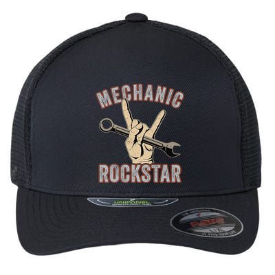 Mechanic Garage Car Enthusiast Man Cave Design for Garage Flexfit Unipanel Trucker Cap
