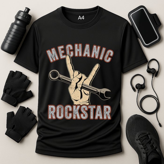 Mechanic Garage Car Enthusiast Man Cave Design for Garage Performance Shirt