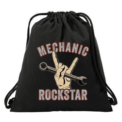 Mechanic Garage Car Enthusiast Man Cave Design for Garage Drawstring Bag