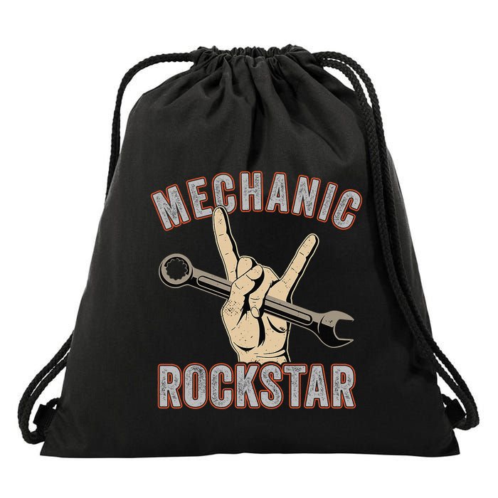 Mechanic Garage Car Enthusiast Man Cave Design for Garage Drawstring Bag