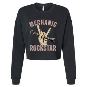 Mechanic Garage Car Enthusiast Man Cave Design for Garage Cropped Pullover Crew