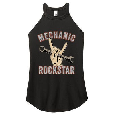 Mechanic Garage Car Enthusiast Man Cave Design for Garage Women's Perfect Tri Rocker Tank
