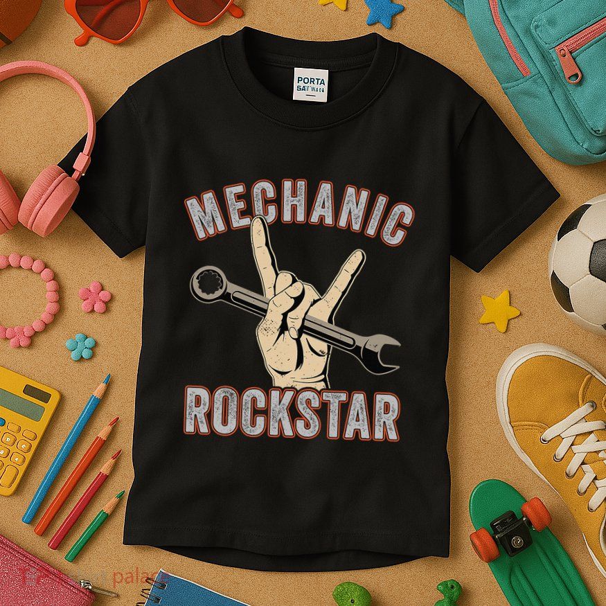 Mechanic Garage Car Enthusiast Man Cave Design for Garage Kids T-Shirt