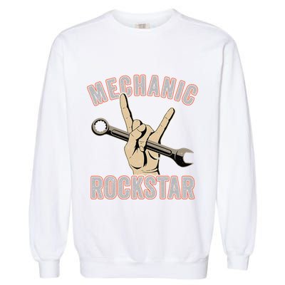 Mechanic Garage Car Enthusiast Man Cave Design for Garage Garment-Dyed Sweatshirt