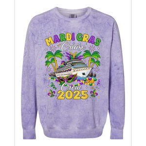 Mardi Gras Cruise Crew 2025 Colorblast Crewneck Sweatshirt