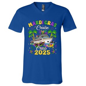 Mardi Gras Cruise Crew 2025 V-Neck T-Shirt