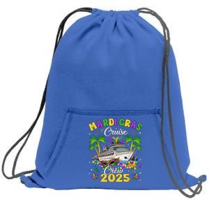 Mardi Gras Cruise Crew 2025 Sweatshirt Cinch Pack Bag