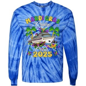 Mardi Gras Cruise Crew 2025 Tie-Dye Long Sleeve Shirt