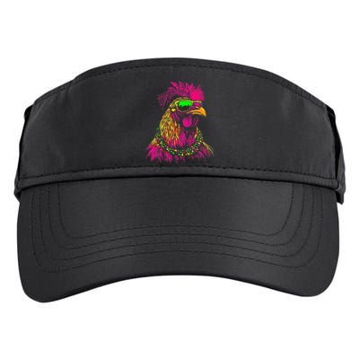Mardi Gras Chicken Sunglasses Beads Farmer New Orleans Party Adult Drive Performance Visor