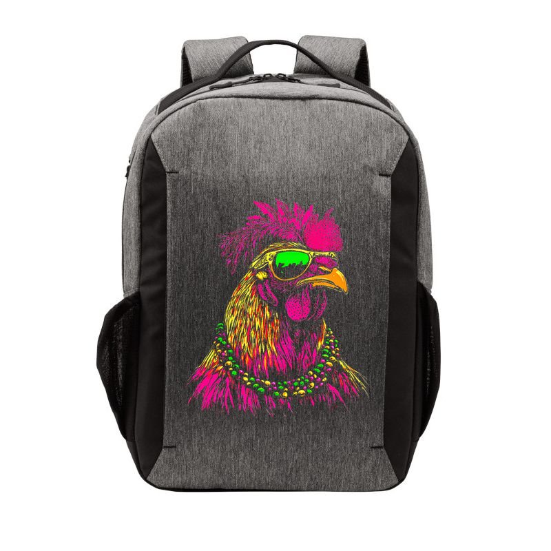 Mardi Gras Chicken Sunglasses Beads Farmer New Orleans Party Vector Backpack