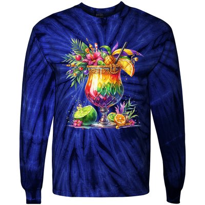 Mardi Gras Celebration Tie-Dye Long Sleeve Shirt