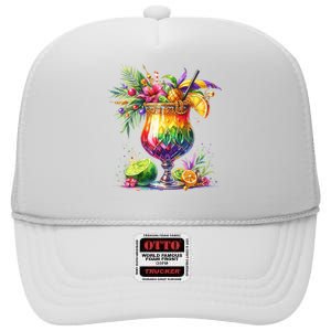 Mardi Gras Celebration High Crown Mesh Back Trucker Hat