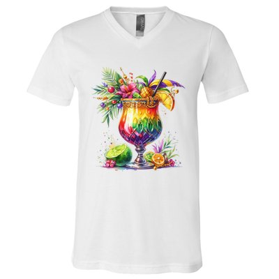 Mardi Gras Celebration V-Neck T-Shirt