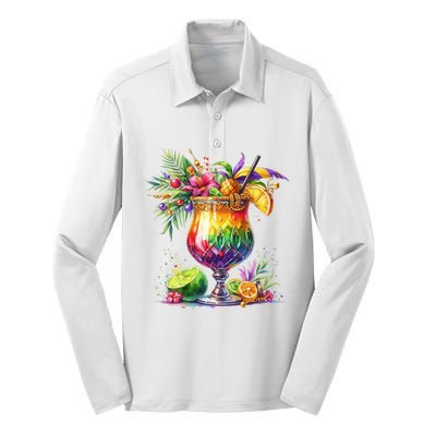 Mardi Gras Celebration Silk Touch Performance Long Sleeve Polo