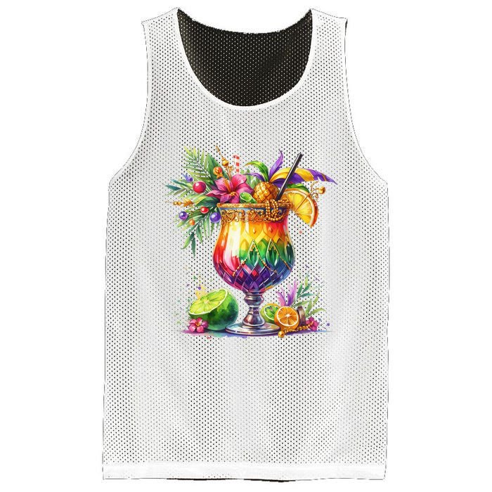 Mardi Gras Celebration Mesh Reversible Basketball Jersey Tank