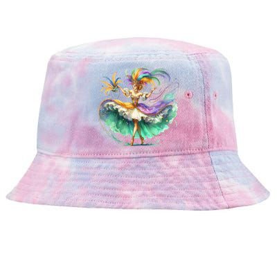 Mardi Gras Celebration Tie-Dyed Bucket Hat