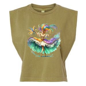 Mardi Gras Celebration Garment-Dyed Women's Muscle Tee