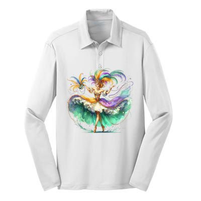 Mardi Gras Celebration Silk Touch Performance Long Sleeve Polo