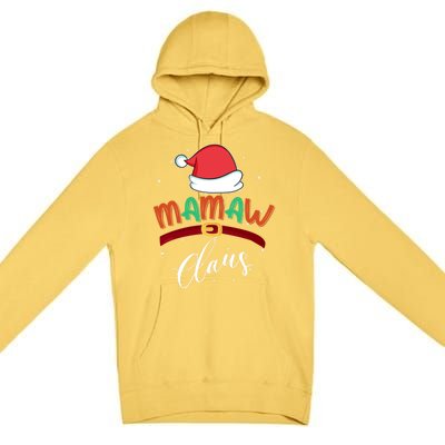 Mamaw Grandma Claus Santa Christmas Family Matching Cute Gift Premium Pullover Hoodie